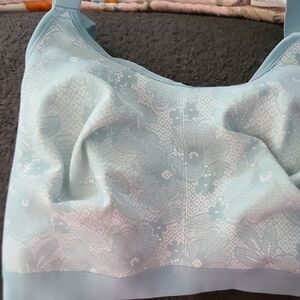 Lane Bryant Light Blue Floral Lace Bralette